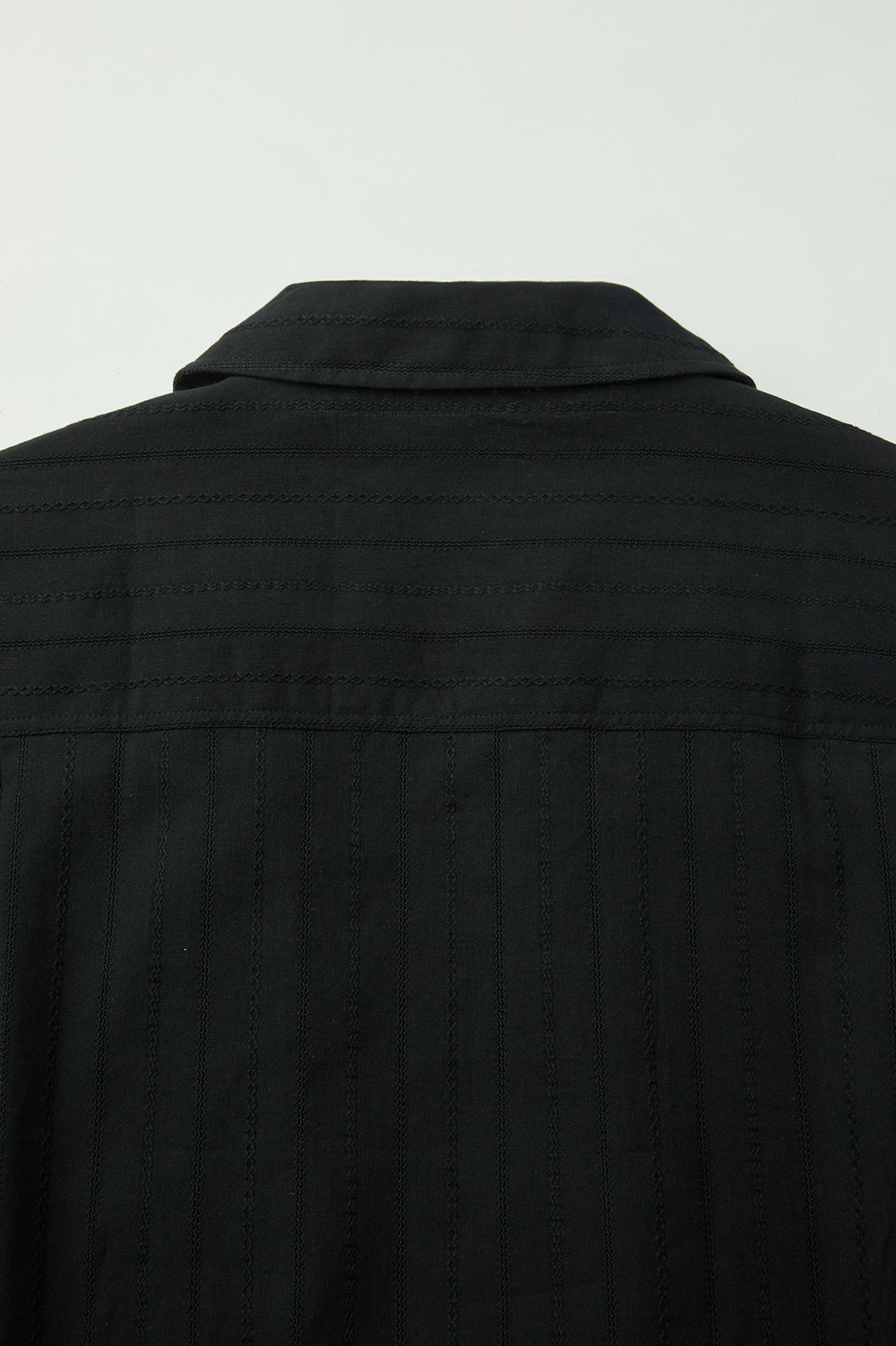 Coor - Guayabera Tape Half Shirt (Black) product image 6 | TRAB K-Fashion Australia