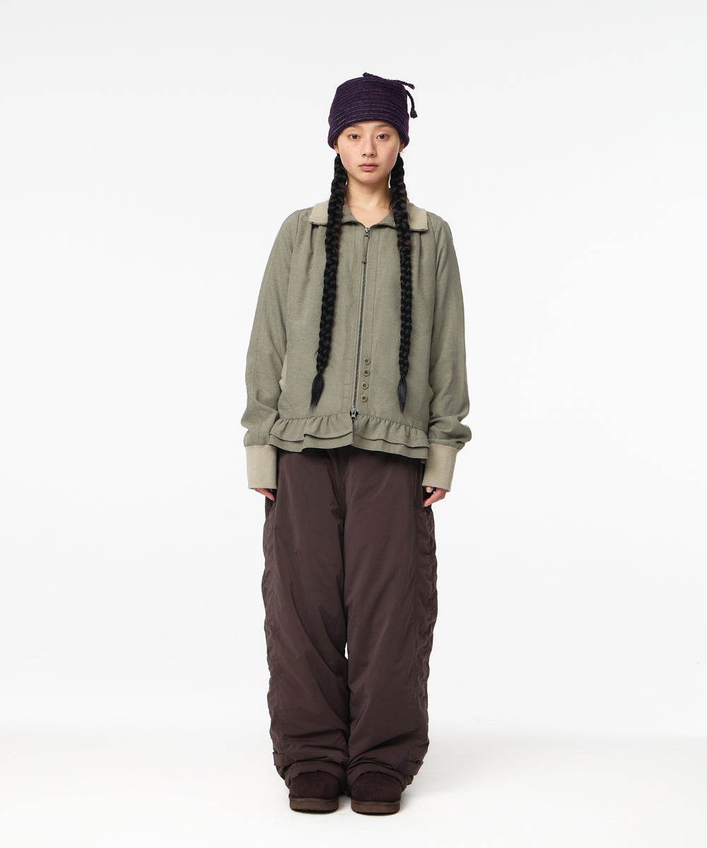 Coyseio - Tone-Mix Shirring Hem Jacket (Light Green) product image 7 | TRAB K-Fashion Australia