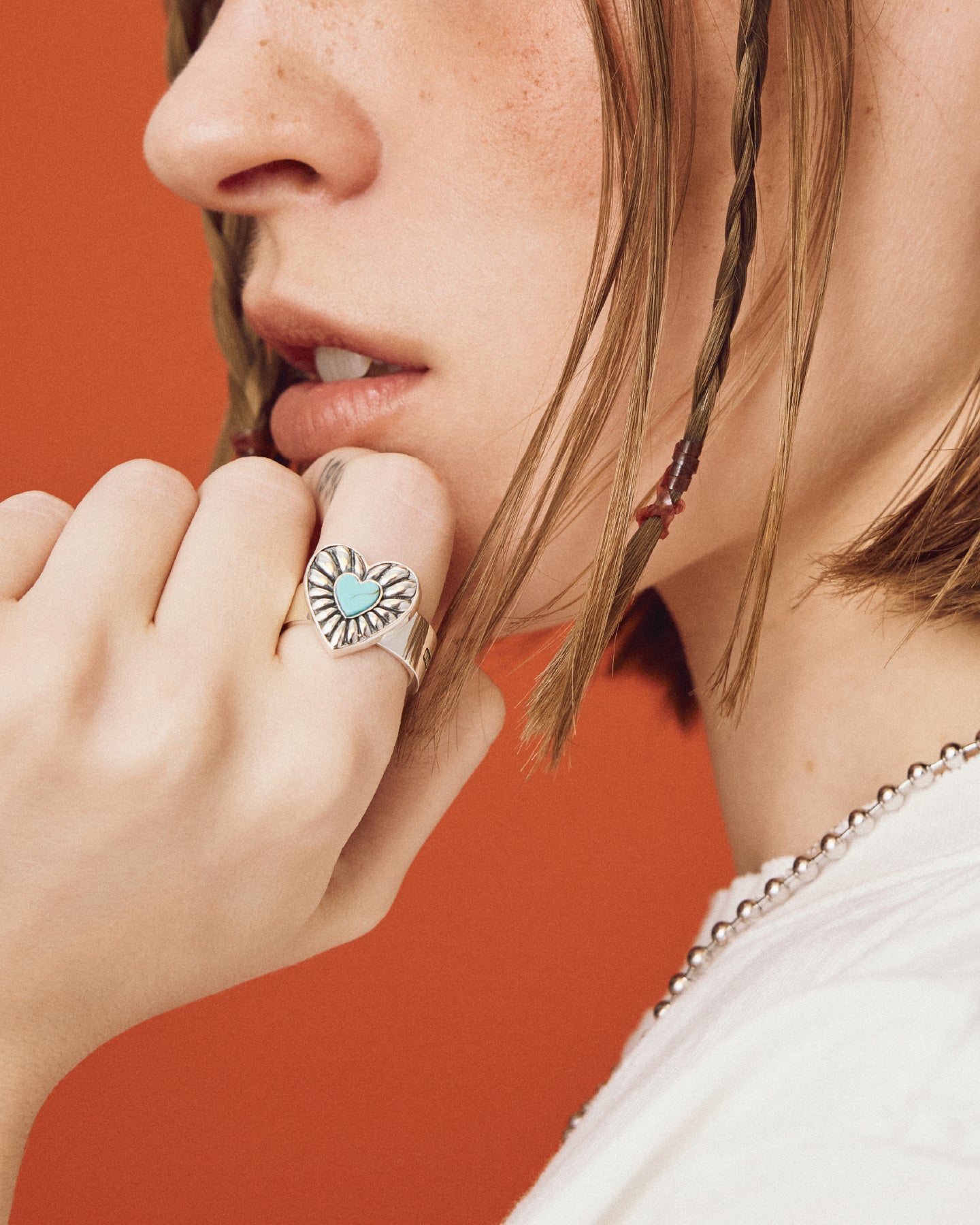 Numbering - Heart Turquoise Ring #8460 product image 1 | TRAB K-Fashion Australia