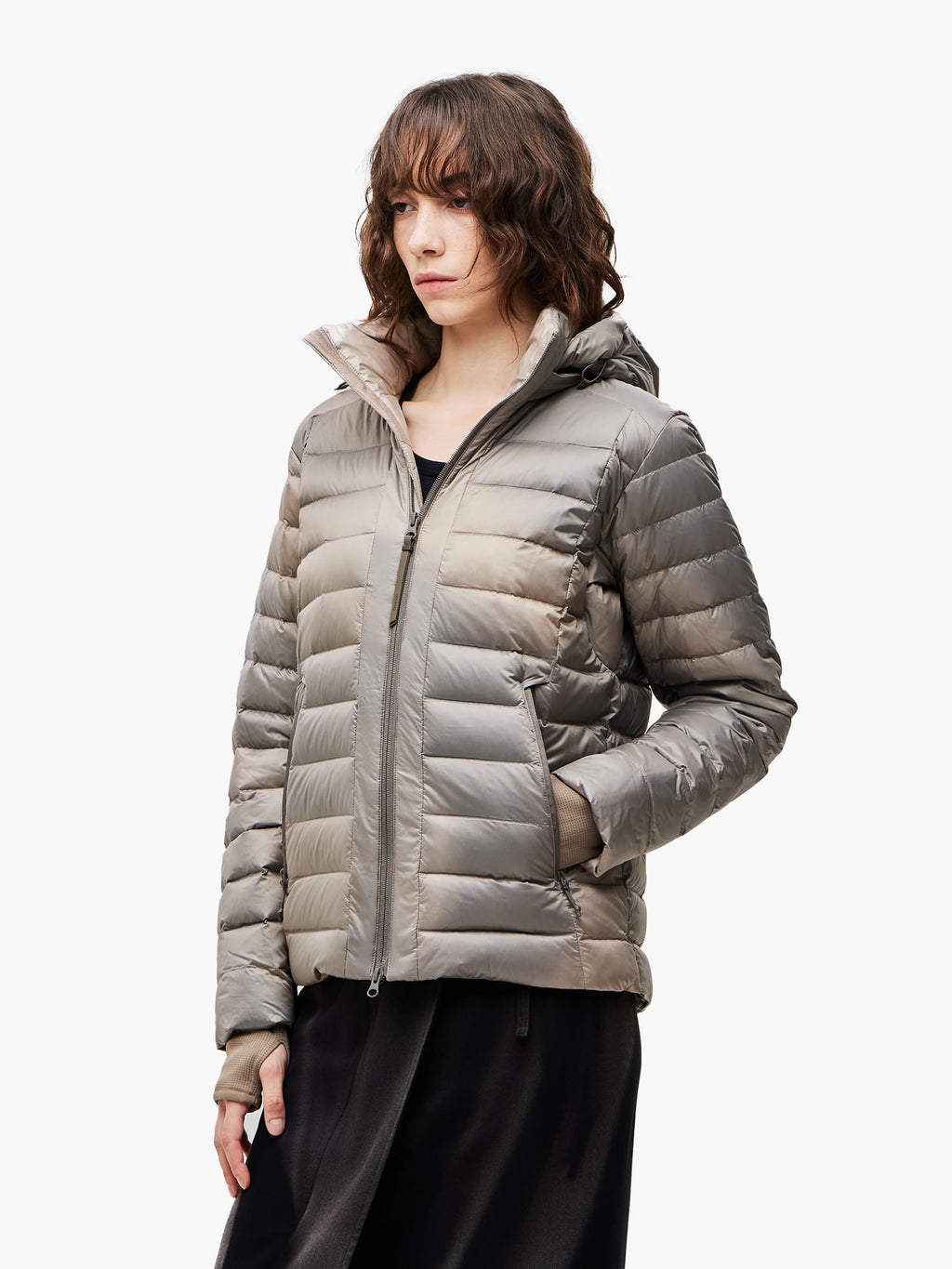 Jiyong Kim - Lightweight Down Jacket (Brown) product image 4 | TRAB K-Fashion Australia