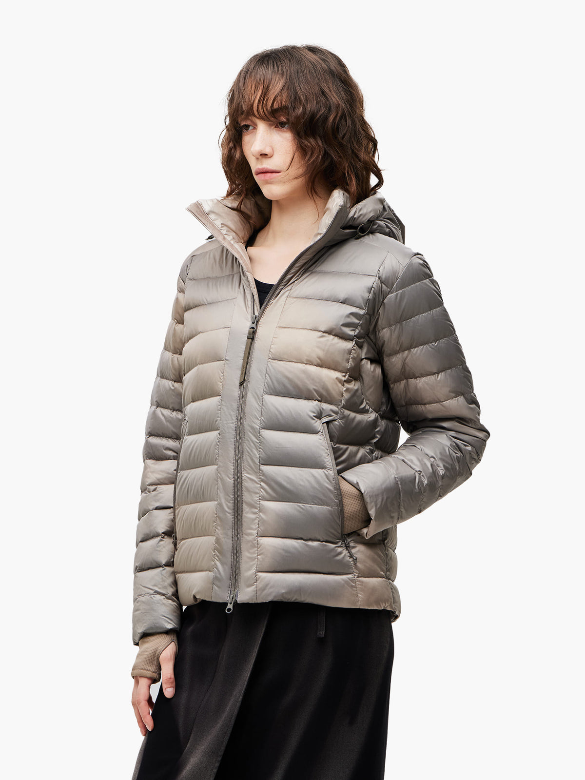 Jiyong Kim - Lightweight Down Jacket (Brown) product image 4 | TRAB K-Fashion Australia