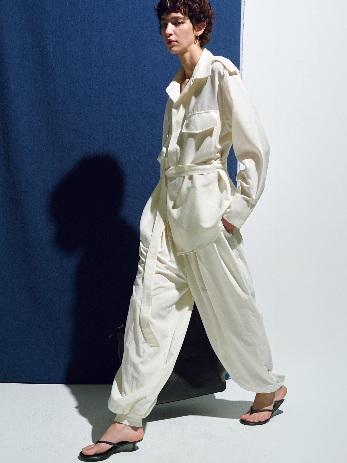 Tonywack - Pleated Voluminous Pants (Off White) product image 6 | TRAB K-Fashion Australia