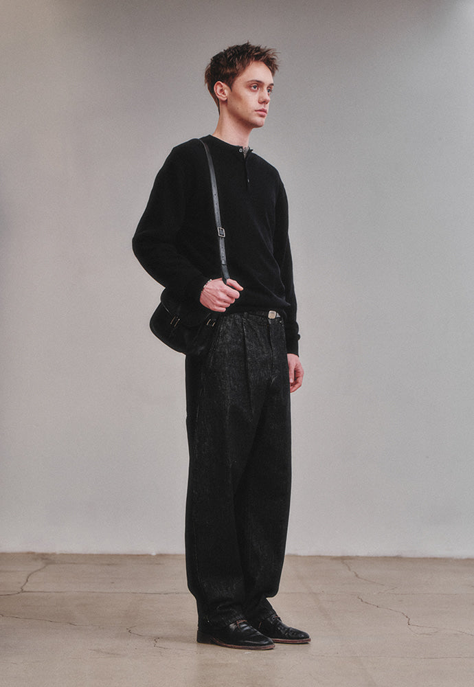 Art if acts - Henley Sweater (Black) product image 3 | TRAB K-Fashion Australia