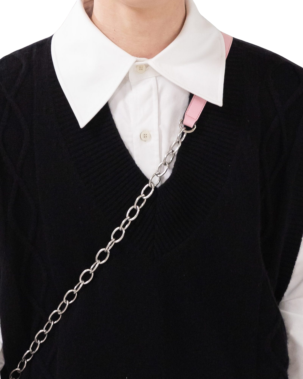 Kimhe Kim - Fringed Knit Vest (Black) product image 3 | TRAB K-Fashion Australia