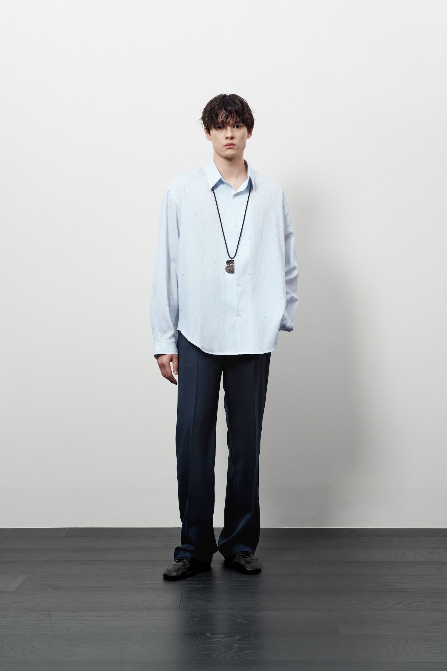 Stu - Crystal Stripe Shirt (Blue) product image 5 | TRAB K-Fashion Australia