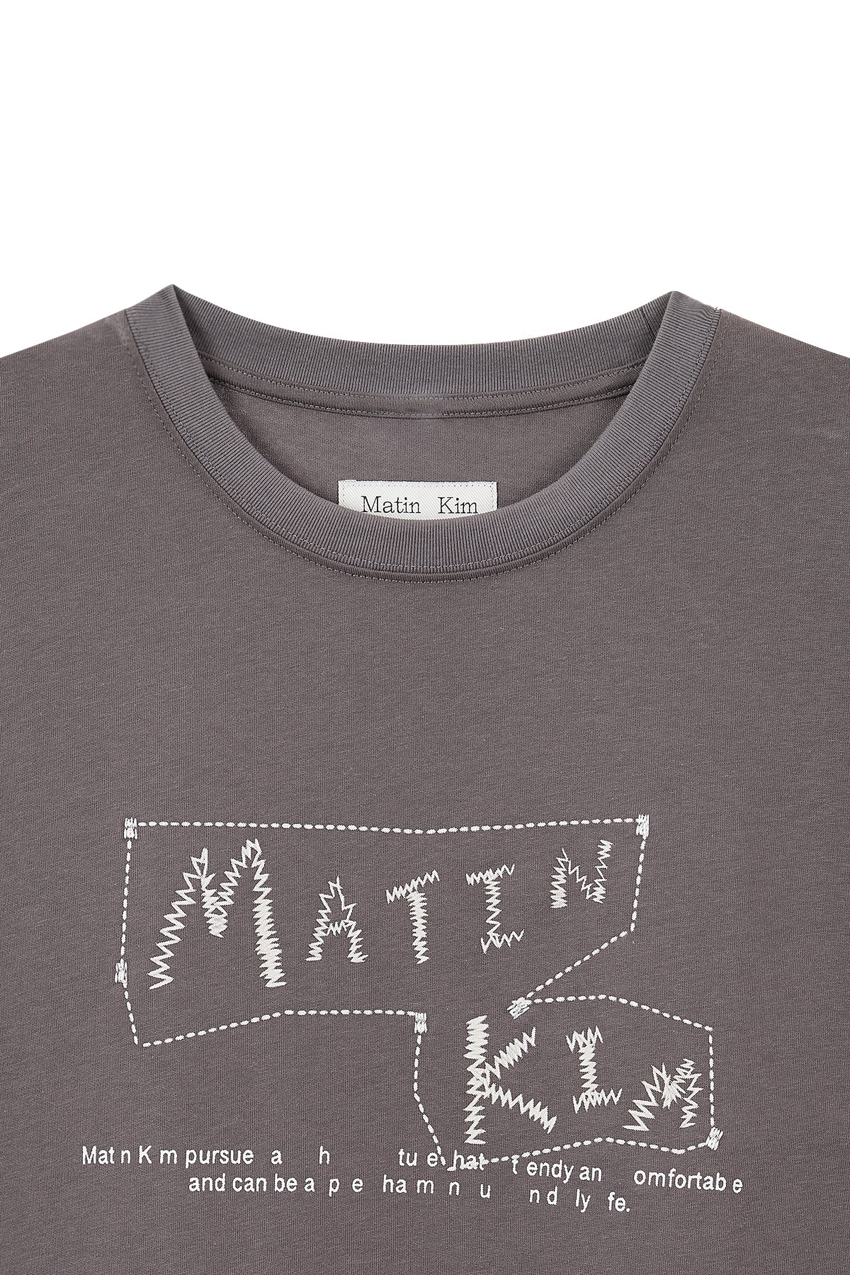 Matin Kim - Doodle Logo Graphic Top (Charcoal) product image 3 | TRAB K-Fashion Australia