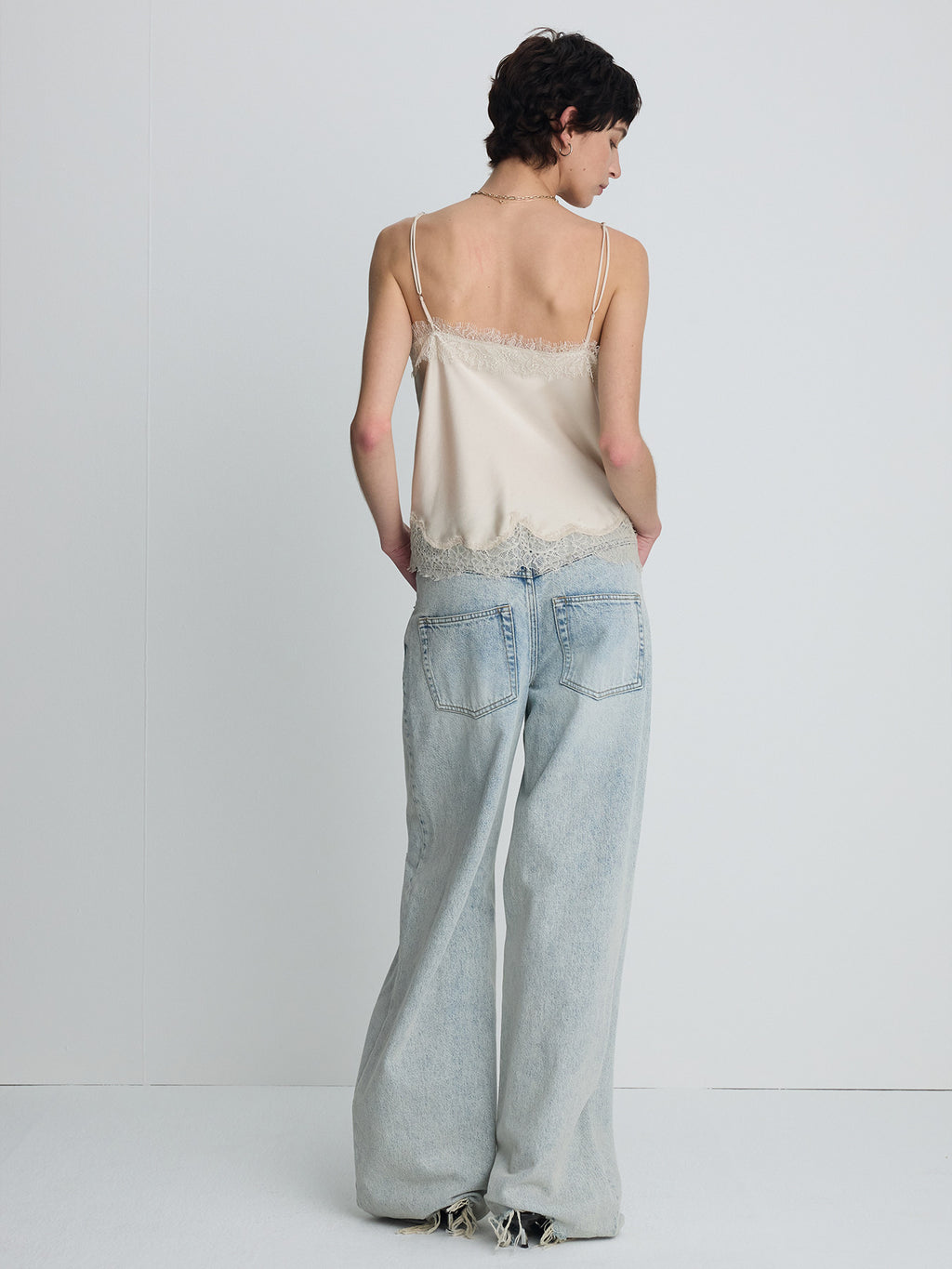 Tonywack - Satin Lace Camisole (Beige) product image 6 | TRAB K-Fashion Australia