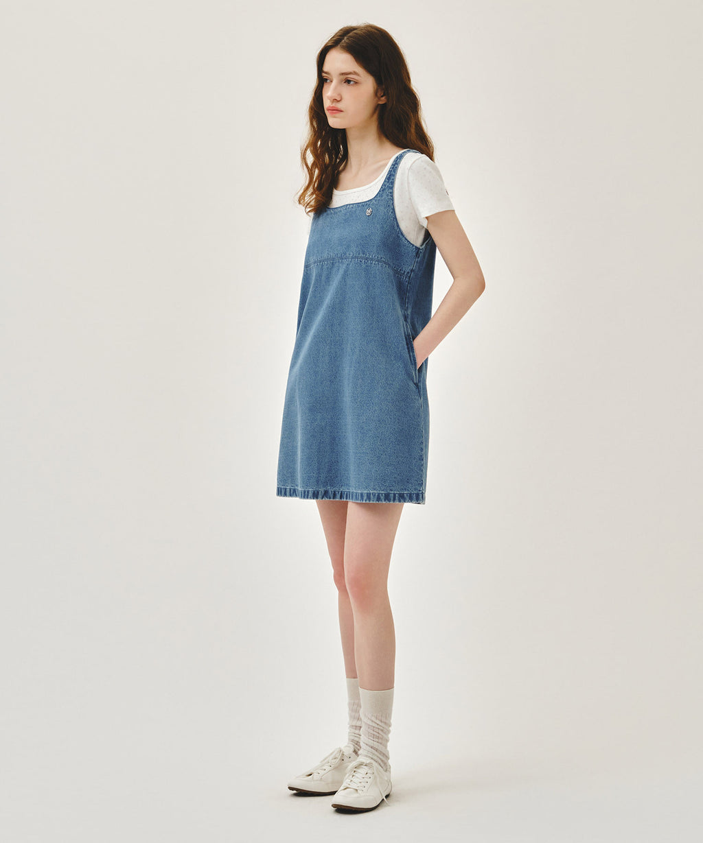 Marithe & Francois Girbaud - Denim Sleeveless Dress (Light Blue) product image 2 | TRAB K-Fashion Australia