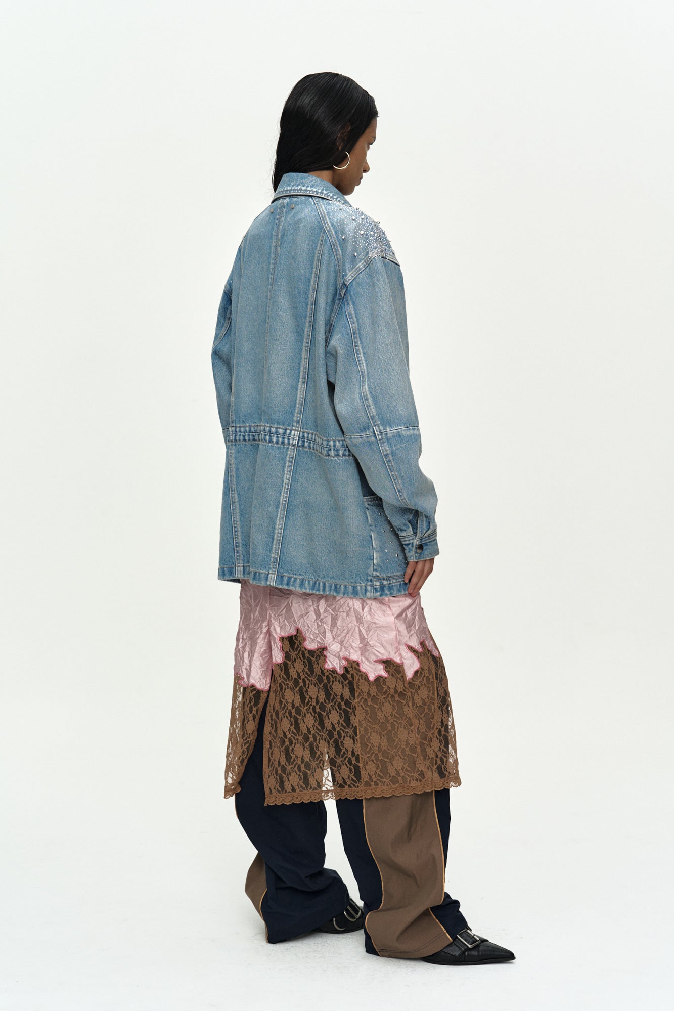 Andersson Bell - Jeweled Denim Work Jacket (Blue) product image 5 | TRAB K-Fashion Australia