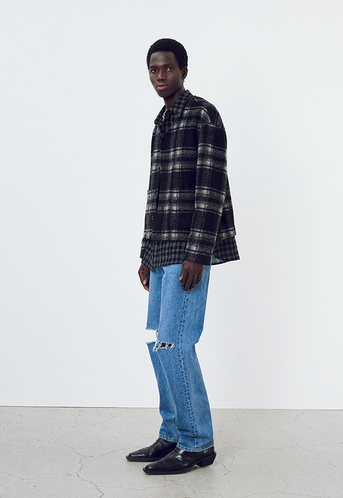 Tonywack - Straight-Leg Distressed Denim Jeans (Mid Blue) product image 3 | TRAB K-Fashion Australia