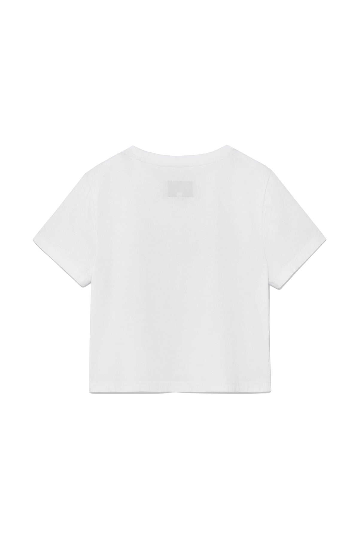 Matin Kim - Unbalance Typo Logo Crop Top (White) product image 2 | TRAB K-Fashion Australia