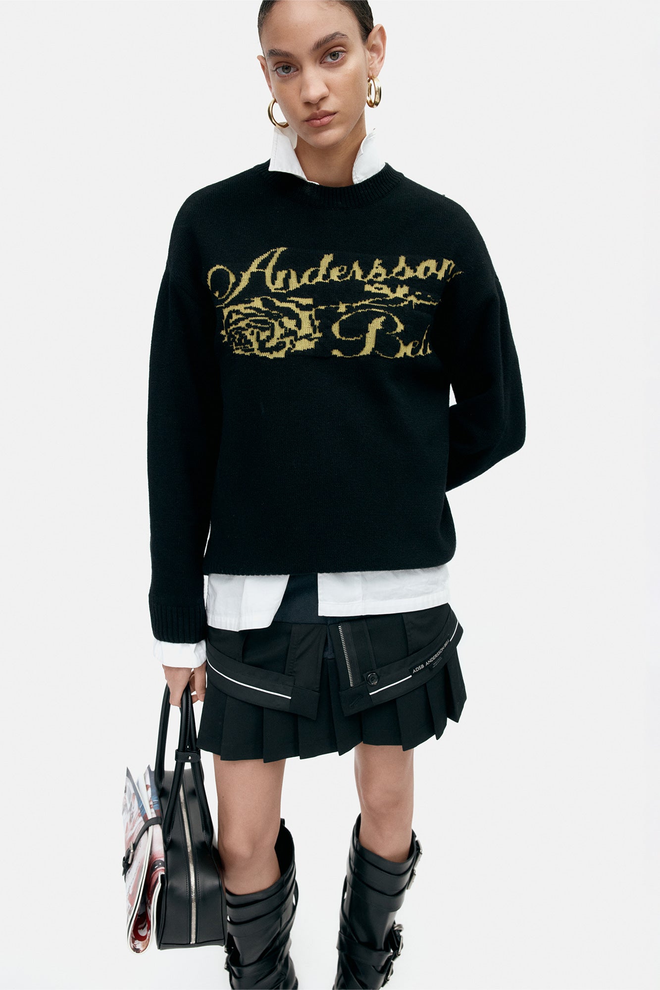 Andersson Bell - Inside Out Pleats Skirt (Black) product image 4 | TRAB K-Fashion Australia