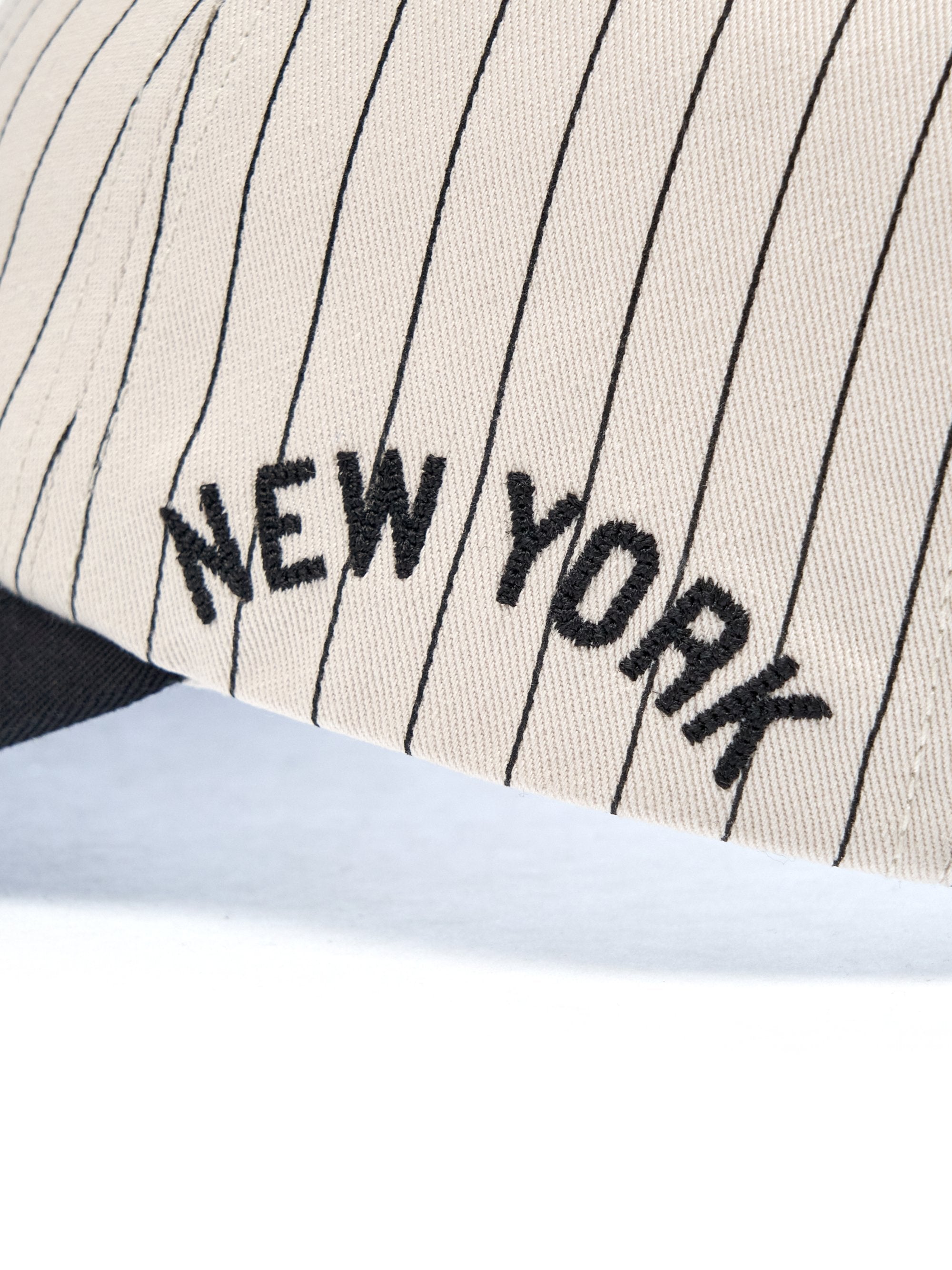 MLB Korea - MLB Signature Stripe Unstructured Ball Cap New York Yankees (Black) product image 10 | TRAB K-Fashion Australia