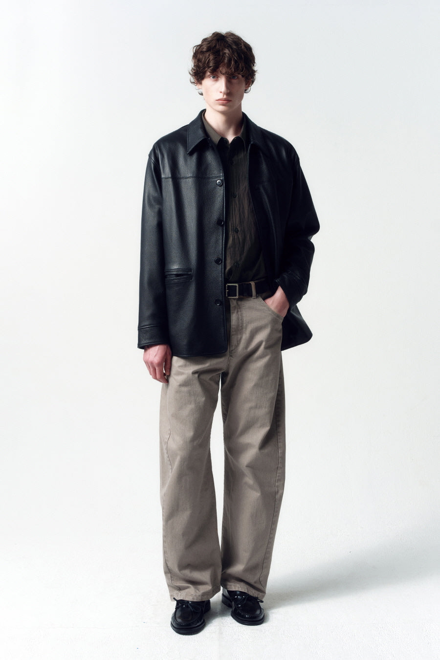 Insilence - Engineer Fit Denim Pants (Beige) product image 5 | TRAB K-Fashion Australia
