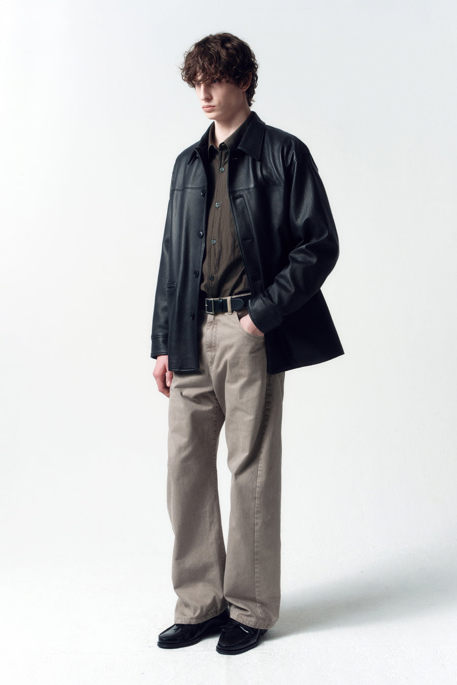 Insilence - Goat Skin Car Coat (Black) product image 3 | TRAB K-Fashion Australia