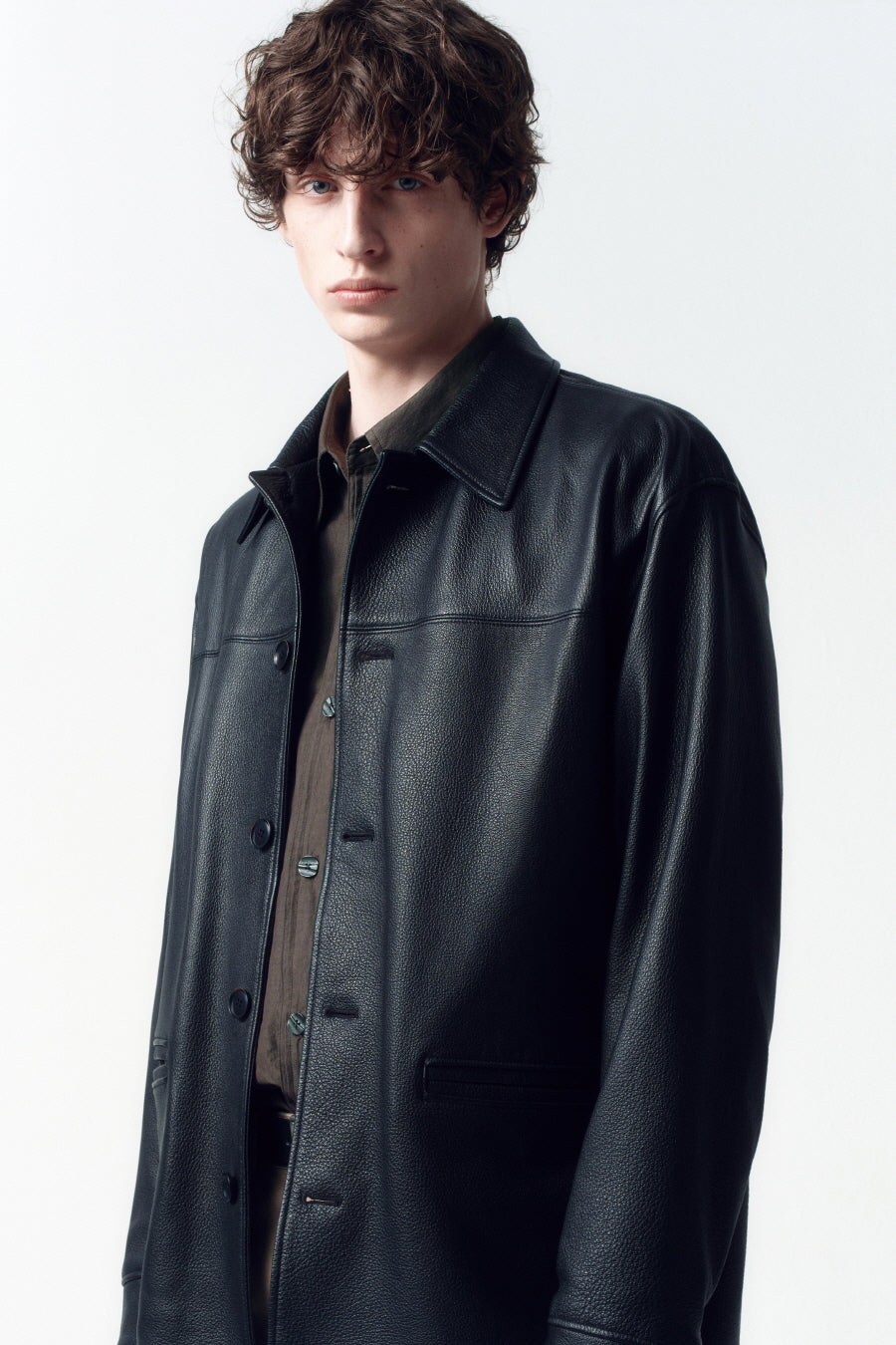 Insilence - Goat Skin Car Coat (Black) product image 6 | TRAB K-Fashion Australia