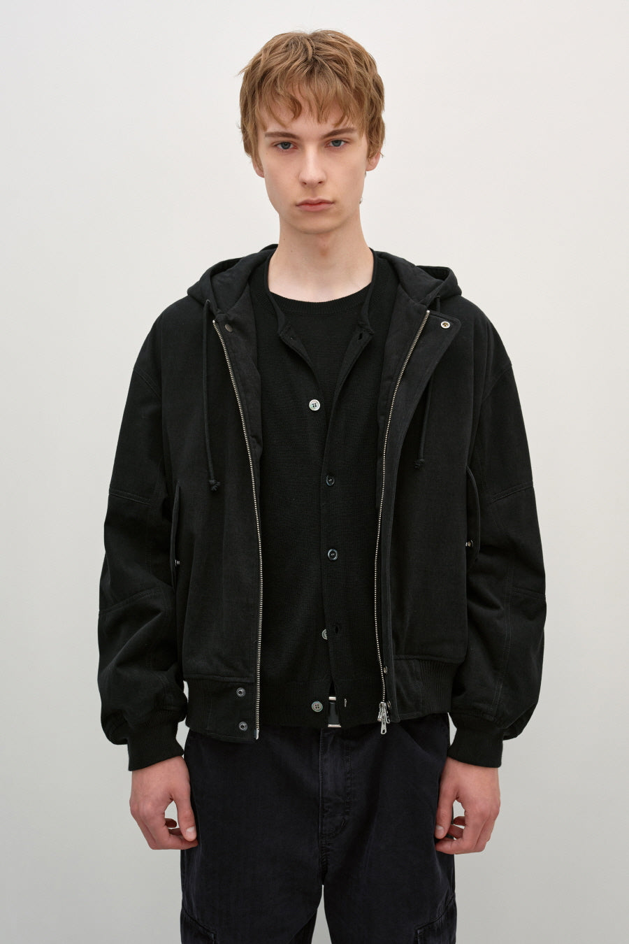 Insilence - Flight Hooded Bomber (Black) product image 1 | TRAB K-Fashion Australia