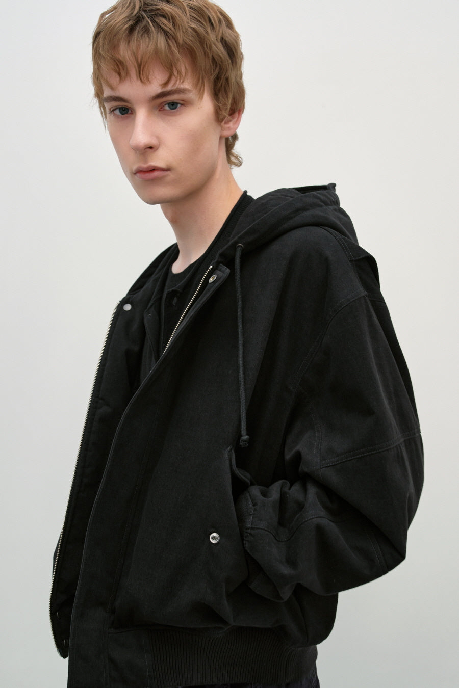 Insilence - Flight Hooded Bomber (Black) product image 2 | TRAB K-Fashion Australia
