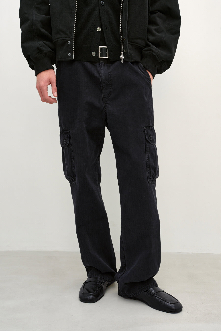 Insilence - HBT Cargo Pants (Washed Black) product image 3 | TRAB K-Fashion Australia
