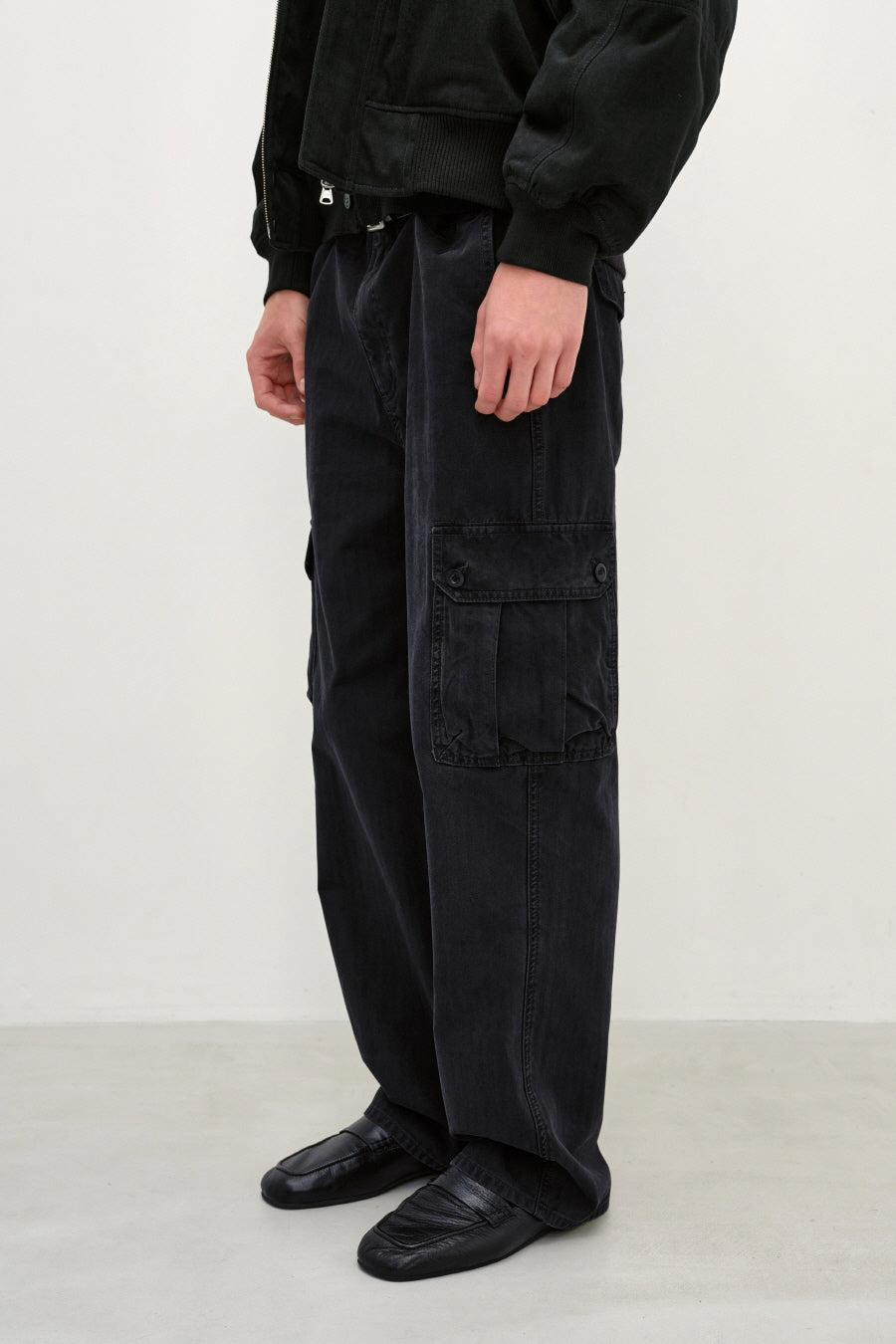Insilence - HBT Cargo Pants (Washed Black) product image 4 | TRAB K-Fashion Australia