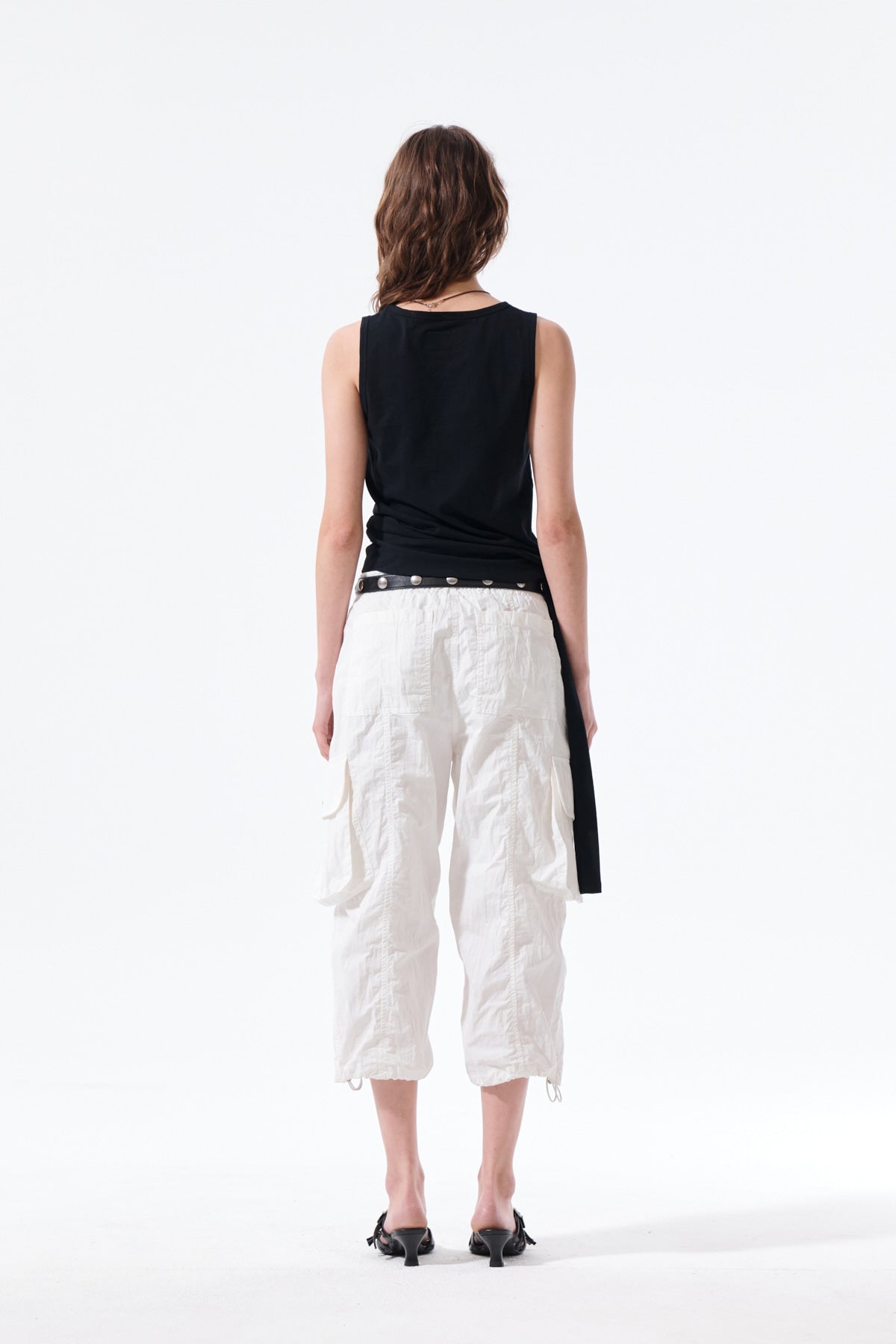 Matin Kim - Hem Tie Detail Sleeveless Top (Black) product image 8 | TRAB K-Fashion Australia