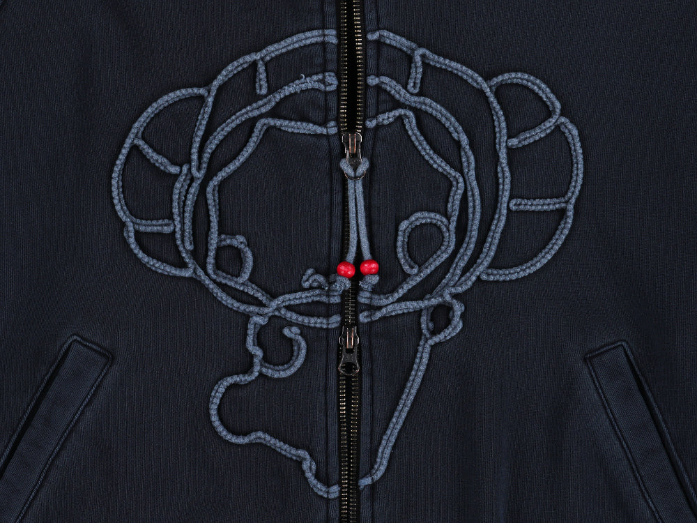 Coyseio - Vintage Tape Hood Zip-Up (Navy) product image 19 | TRAB K-Fashion Australia