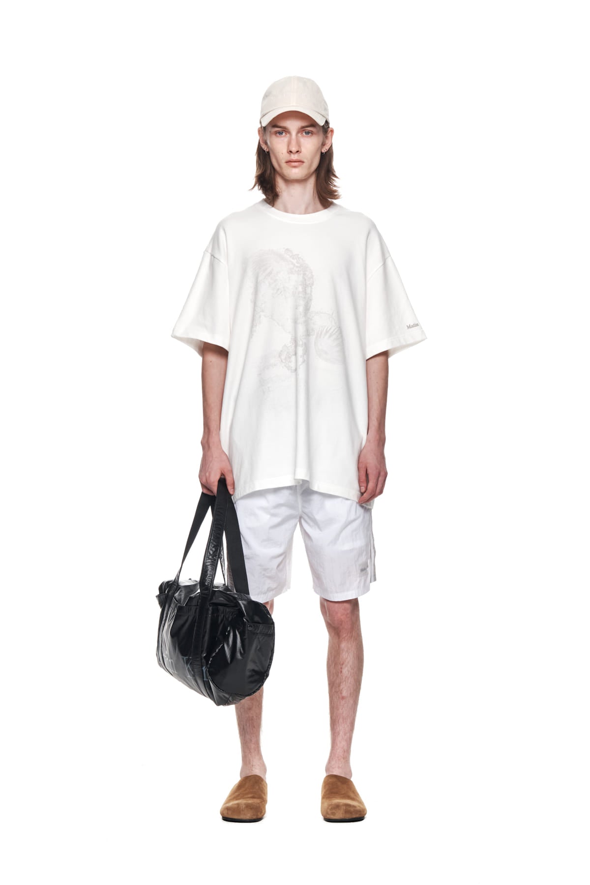 Matin Kim - Side Point Nylon Half Shorts (White) product image 5 | TRAB K-Fashion Australia