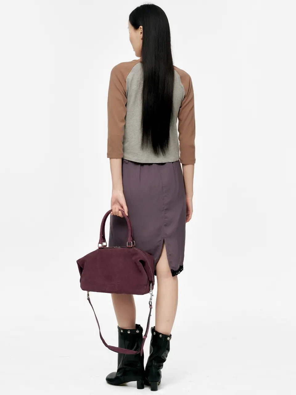 Marge Sherwood - Dumpling Tote (Wine Nubuck) product image 3 | TRAB K-Fashion Australia