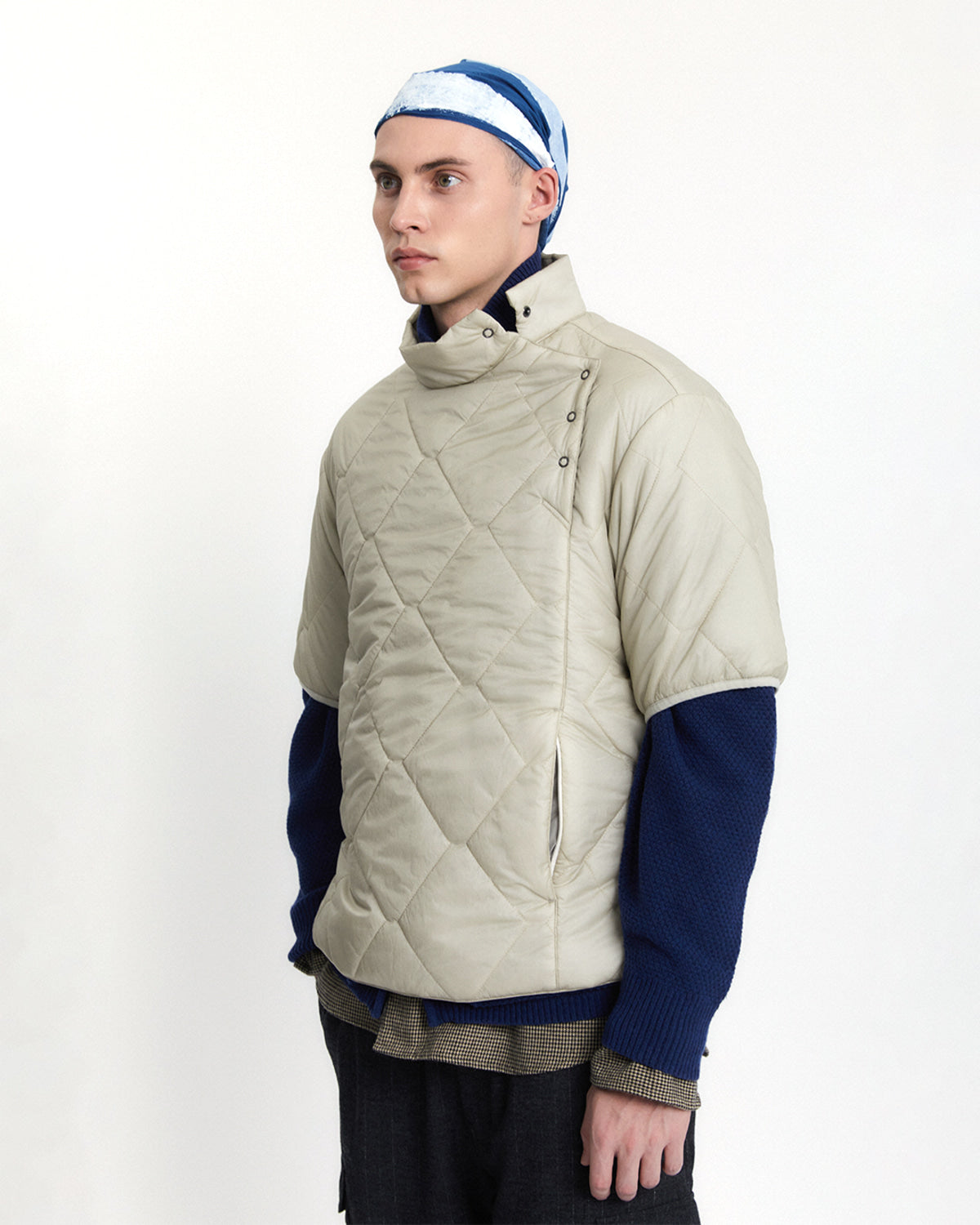 Eastlogue - Quilted Anorak Jumper (Cream Quilting) product image 2 | TRAB K-Fashion Australia