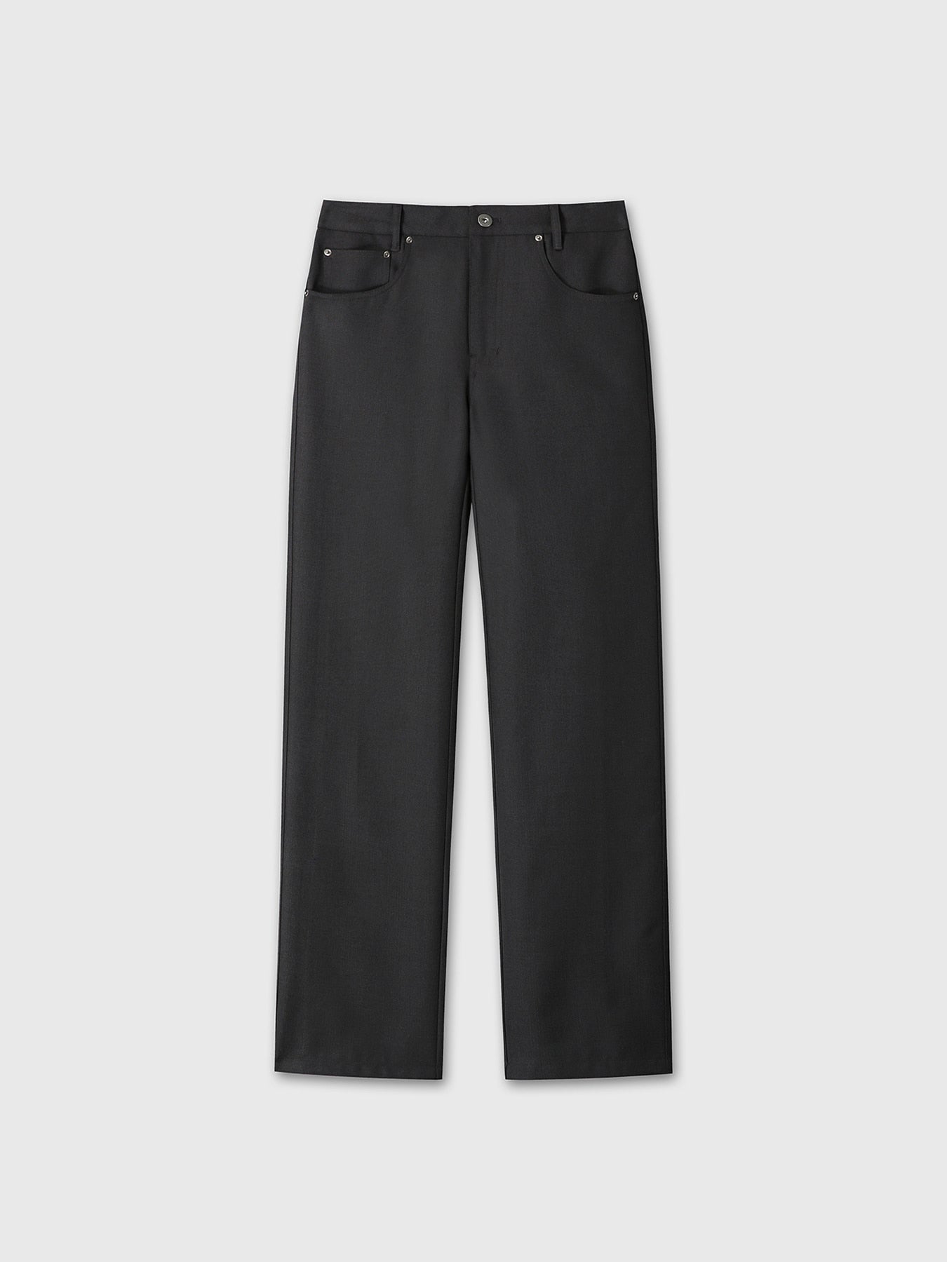 Tonywack - Wool 5 Pocket Straight Pants (Dark Charcoal) product image 9 | TRAB K-Fashion Australia