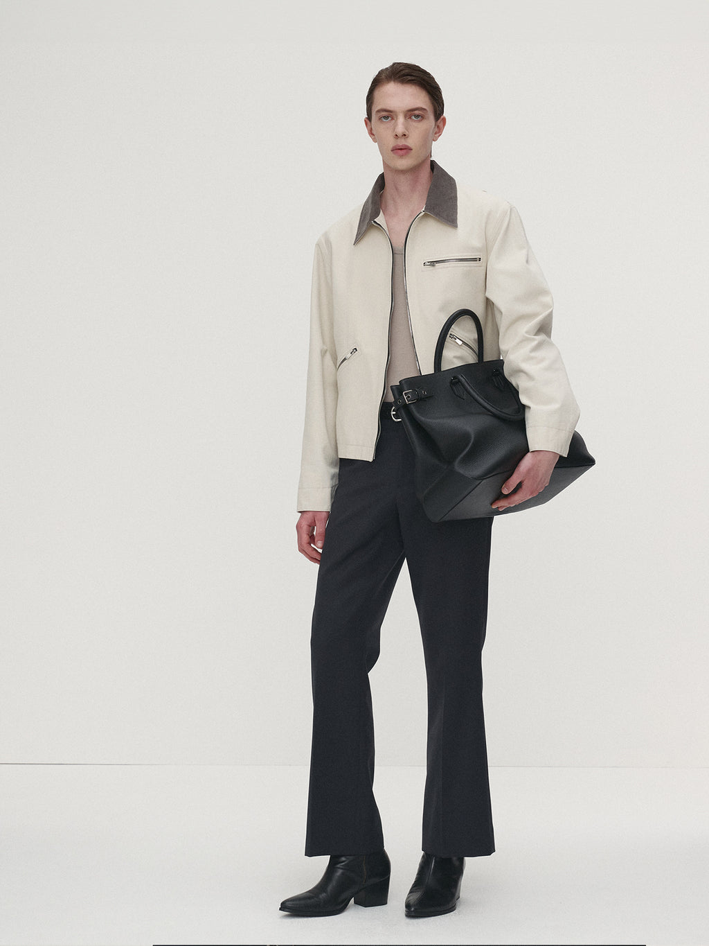 Tonywack - Washed Corduroy Collar Work Jacket (Ecru) product image 2 | TRAB K-Fashion Australia
