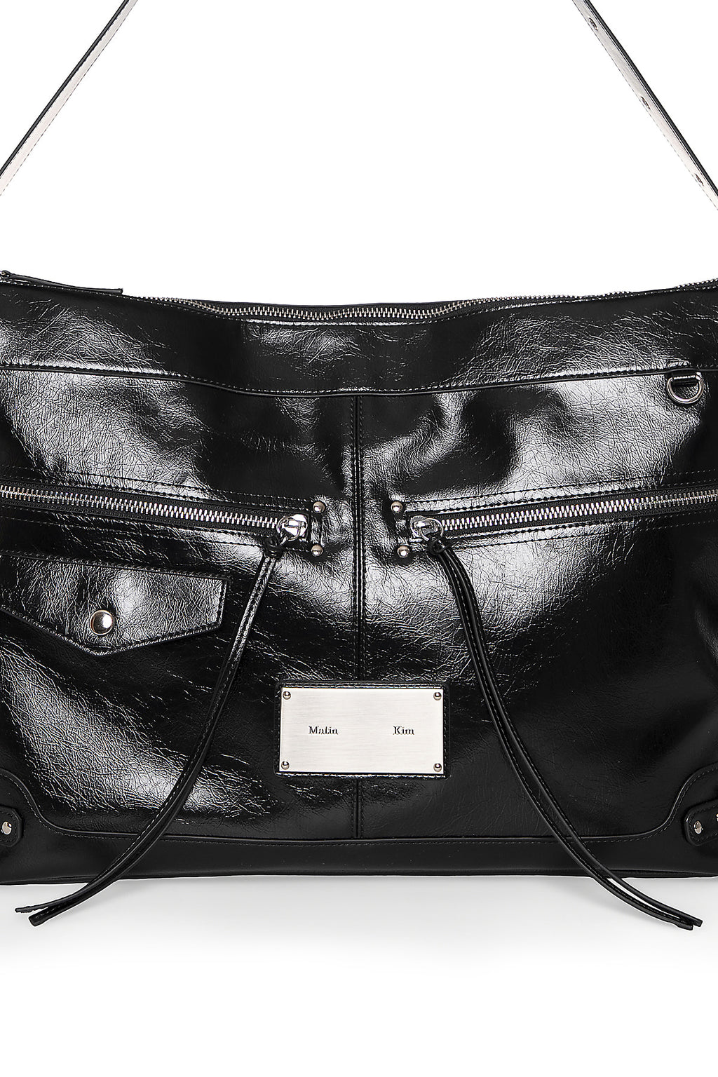 Matin Kim - Side Buckle Biker Big Bag (Black) product image 4 | TRAB K-Fashion Australia