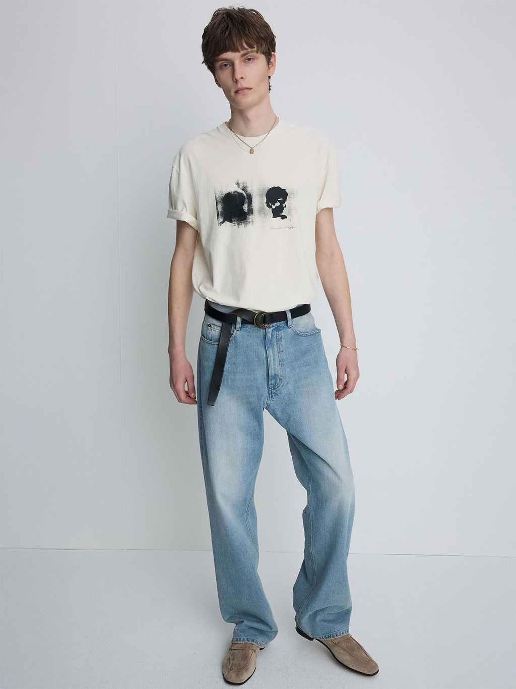 Tonywack - Wide Tapered Low Denim Jeans (Faded Light Blue) product image 9 | TRAB K-Fashion Australia