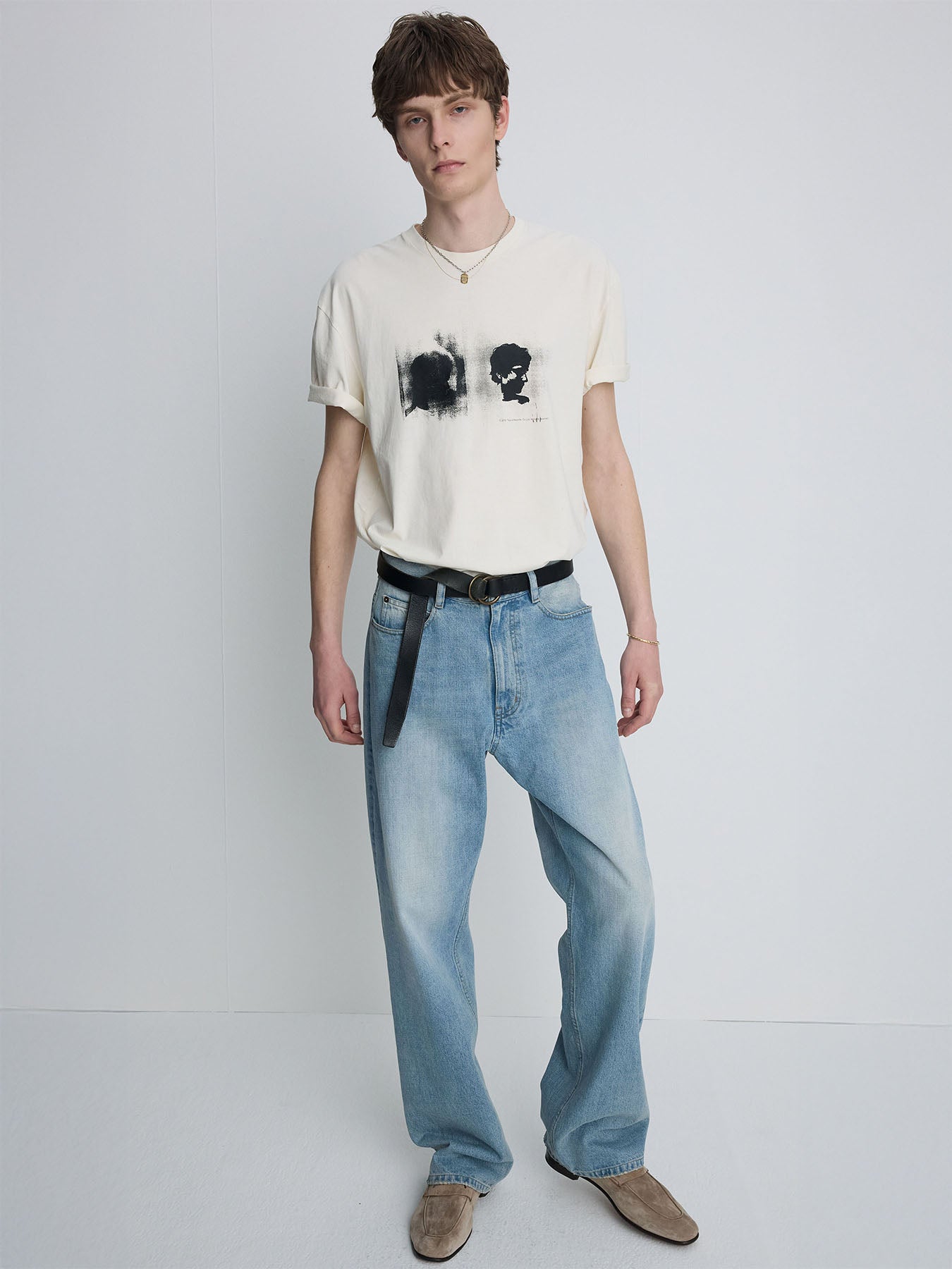 Tonywack - Wide Tapered Low Denim Jeans (Faded Light Blue) product image 9 | TRAB K-Fashion Australia