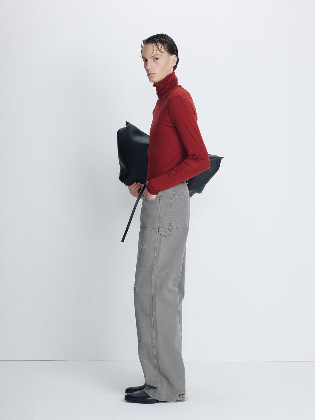 Tonywack - Light Wool Slim Roll Neck (Red) product image 2 | TRAB K-Fashion Australia