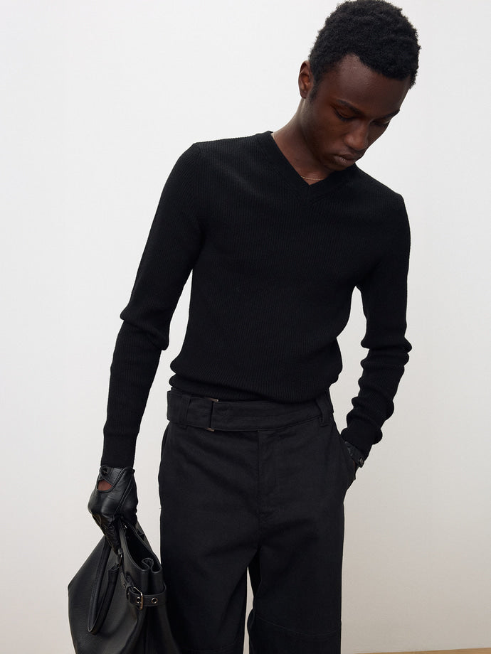 Tonywack - Heavy Twill Cotton Belted Military Pants (Black) product image 4 | TRAB K-Fashion Australia