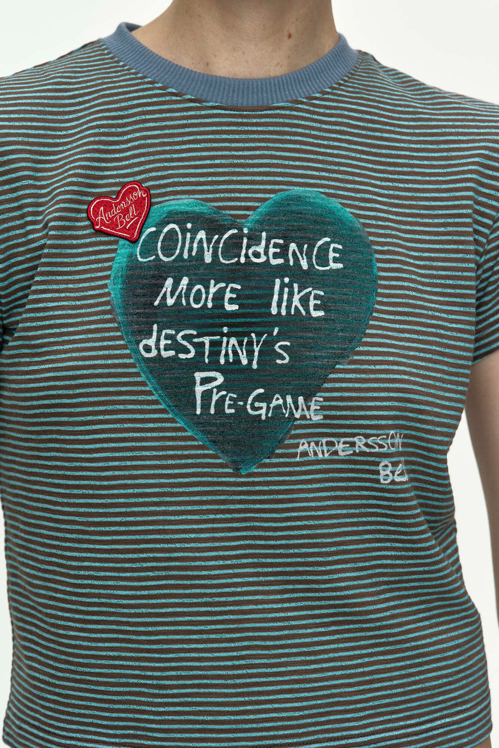 Andersson Bell - (essential) Heart Message Stripe T-Shirt (Essential) product image 7 | TRAB K-Fashion Australia