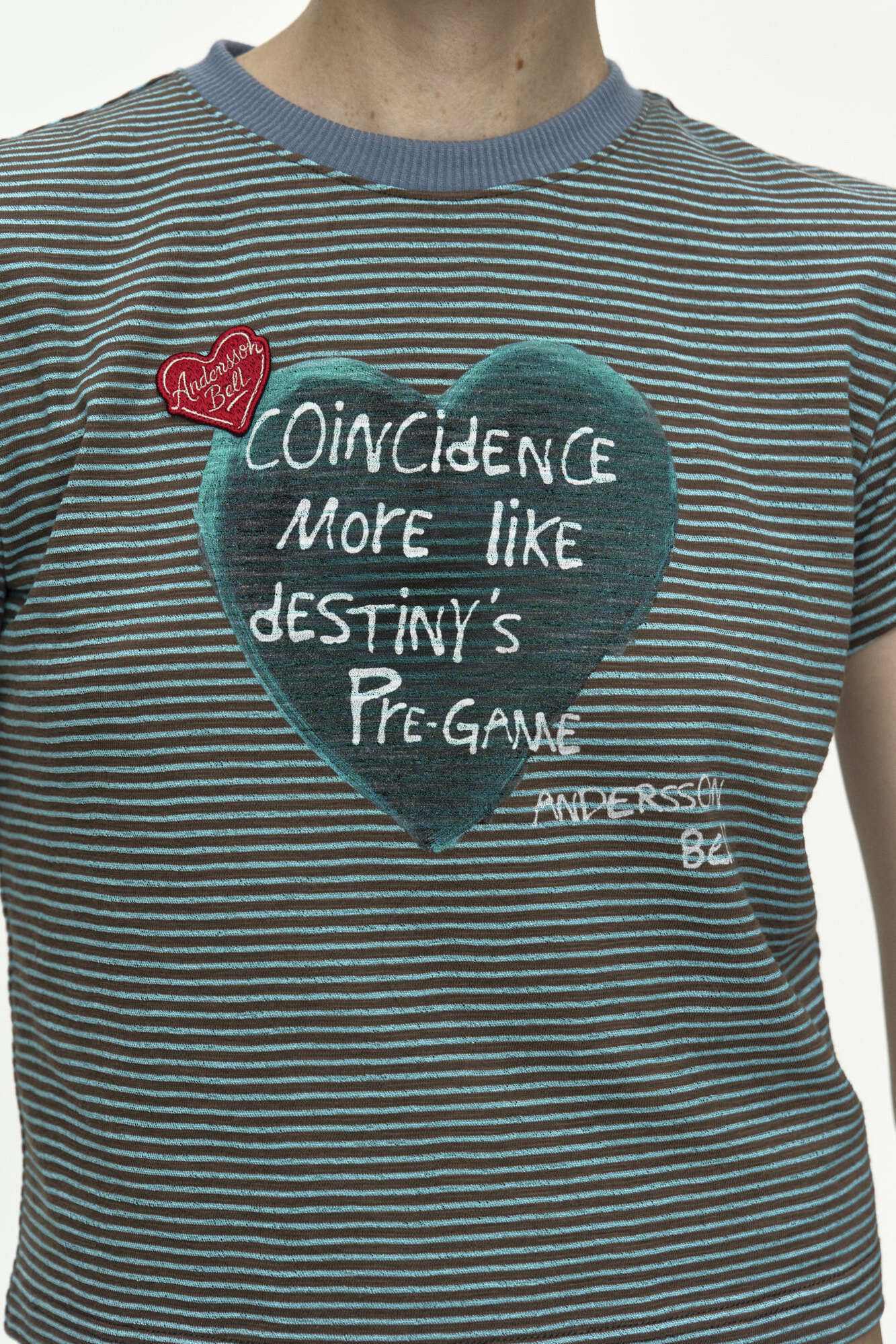 Andersson Bell - (essential) Heart Message Stripe T-Shirt (Essential) product image 7 | TRAB K-Fashion Australia