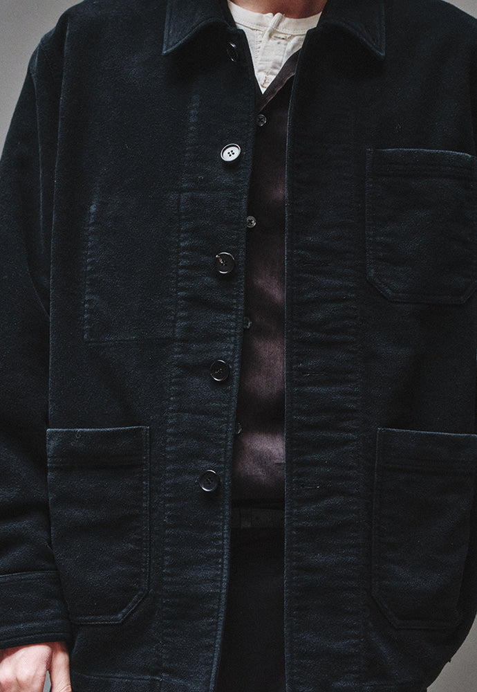 Art if acts - Washed Moleskin French Work Jacket (Faded Black) product image 5 | TRAB K-Fashion Australia