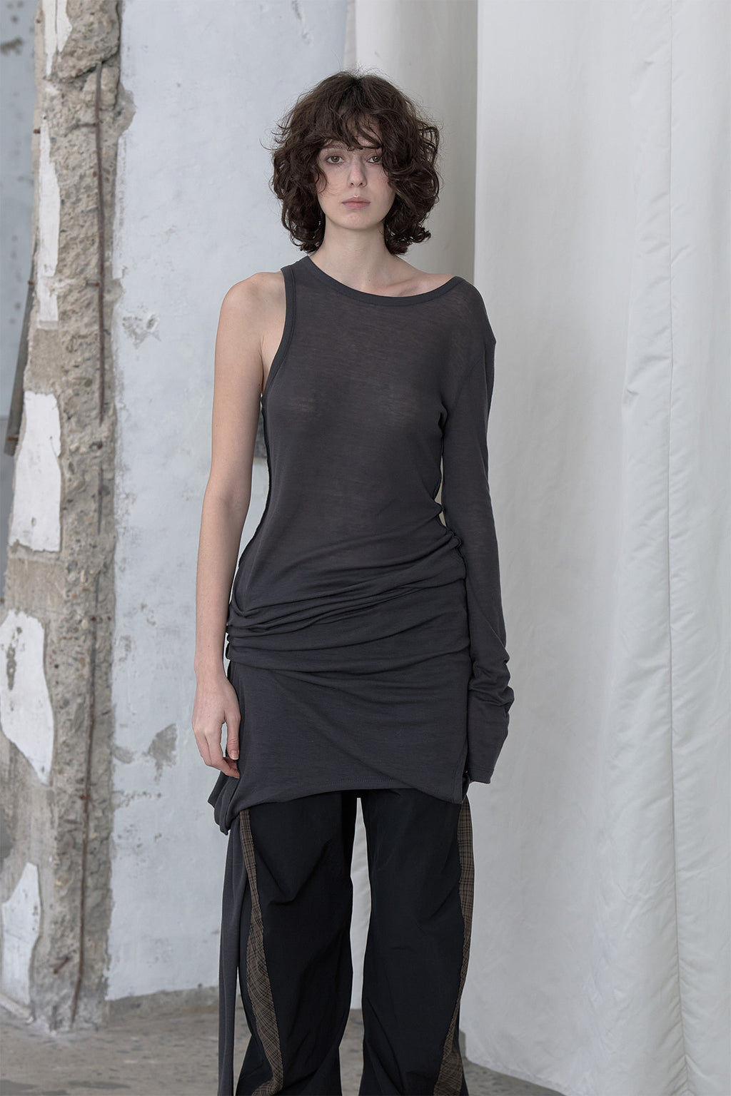 Deinet - Layered Long Sleeve (Charcoal) product image 8 | TRAB K-Fashion Australia