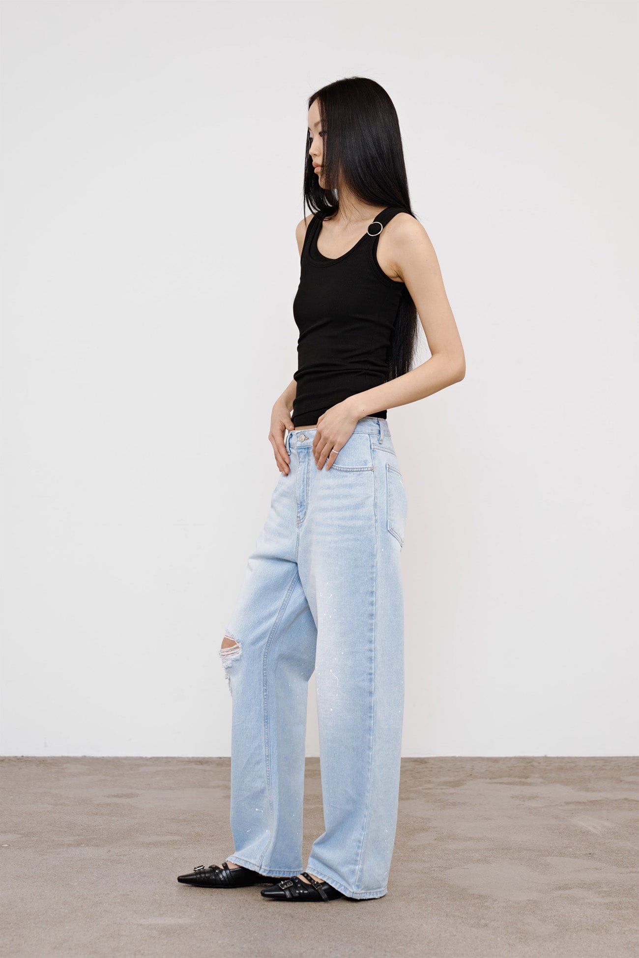 Deinet - Layered Ring Sleeveless (Black) product image 6 | TRAB K-Fashion Australia