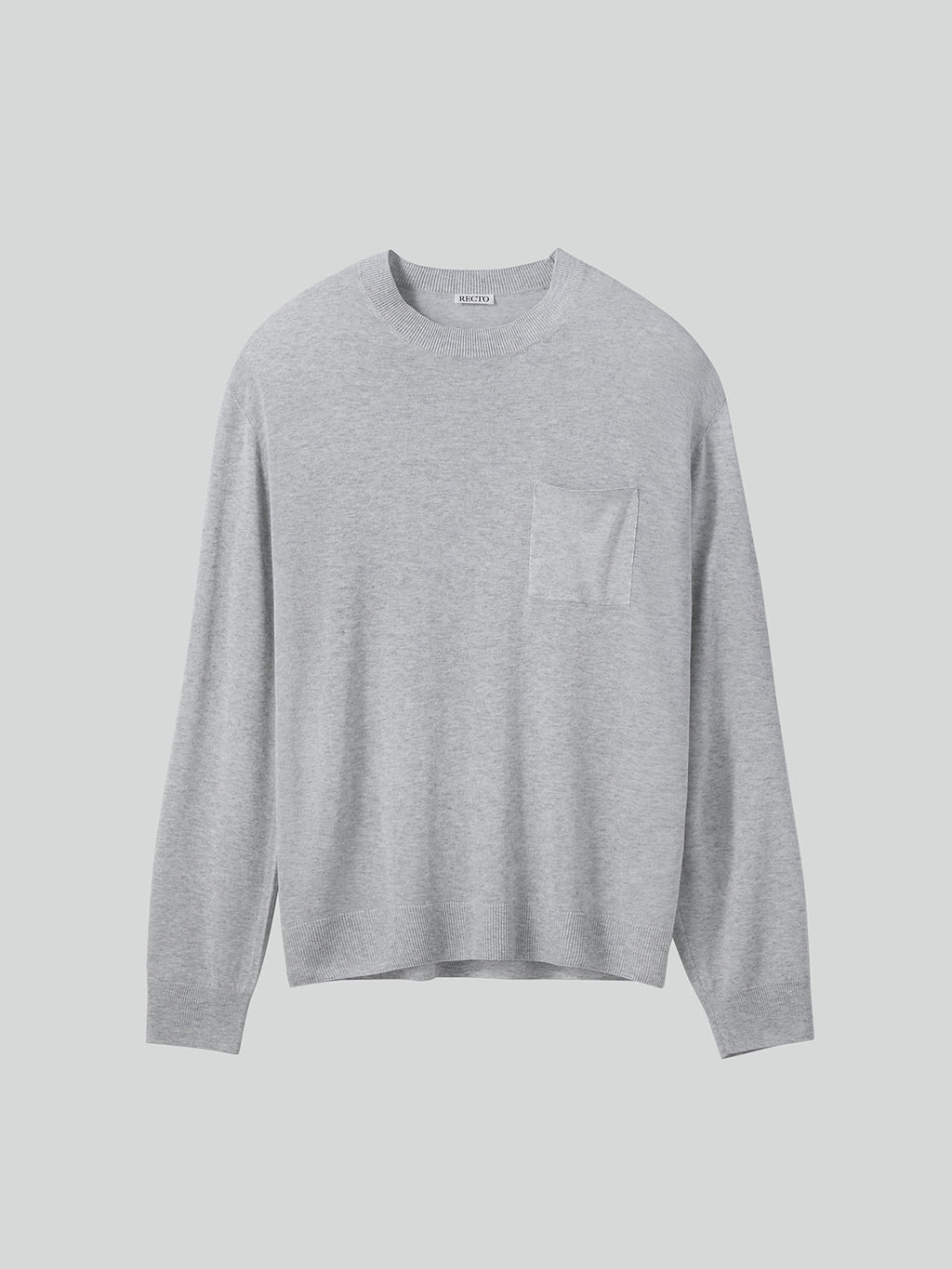 Recto - Loose Fit Knit Top (Light Grey) product image 5 | TRAB K-Fashion Australia