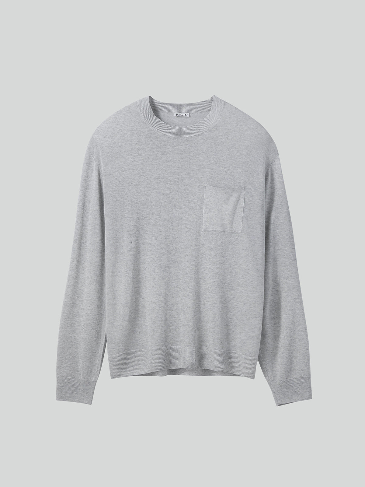 Recto - Loose Fit Knit Top (Light Grey) product image 5 | TRAB K-Fashion Australia