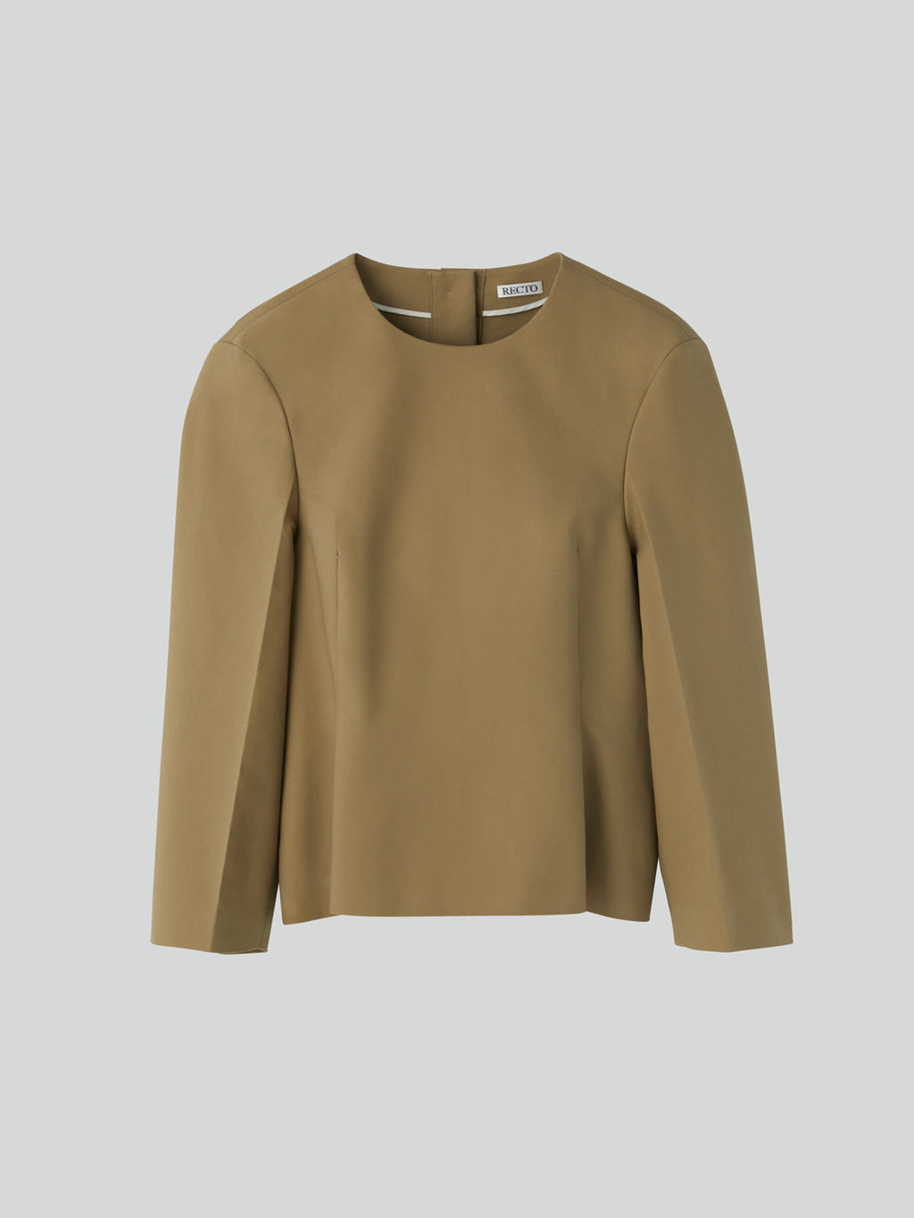 Recto - Open Back Peplum Top (Khaki Beige) product image 5 | TRAB K-Fashion Australia