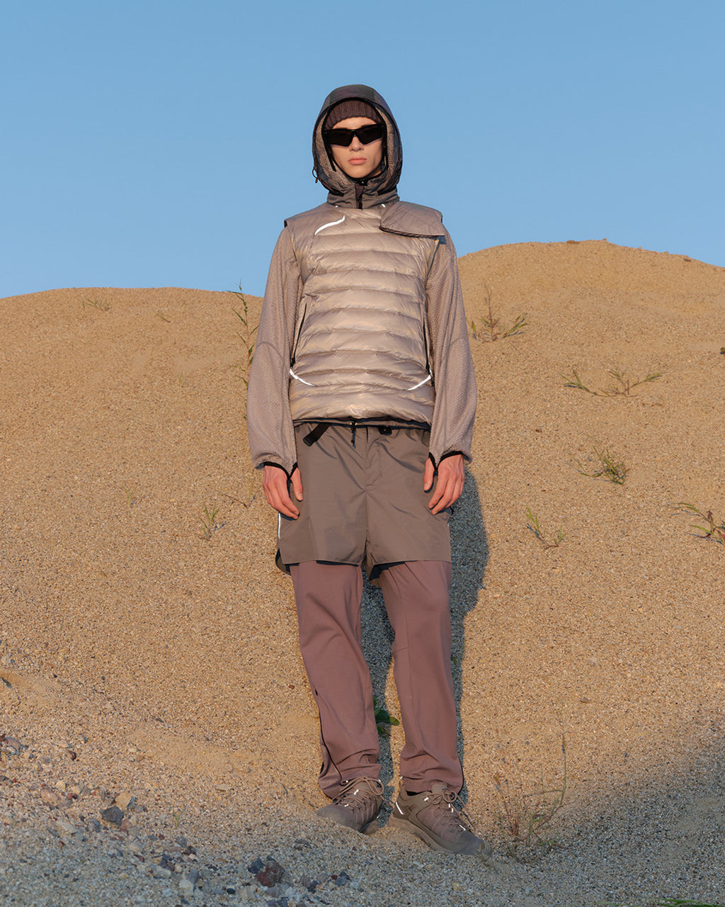 Eastlogue - Asymmetric Bullet Proof Down Vest (Silver) product image 4 | TRAB K-Fashion Australia