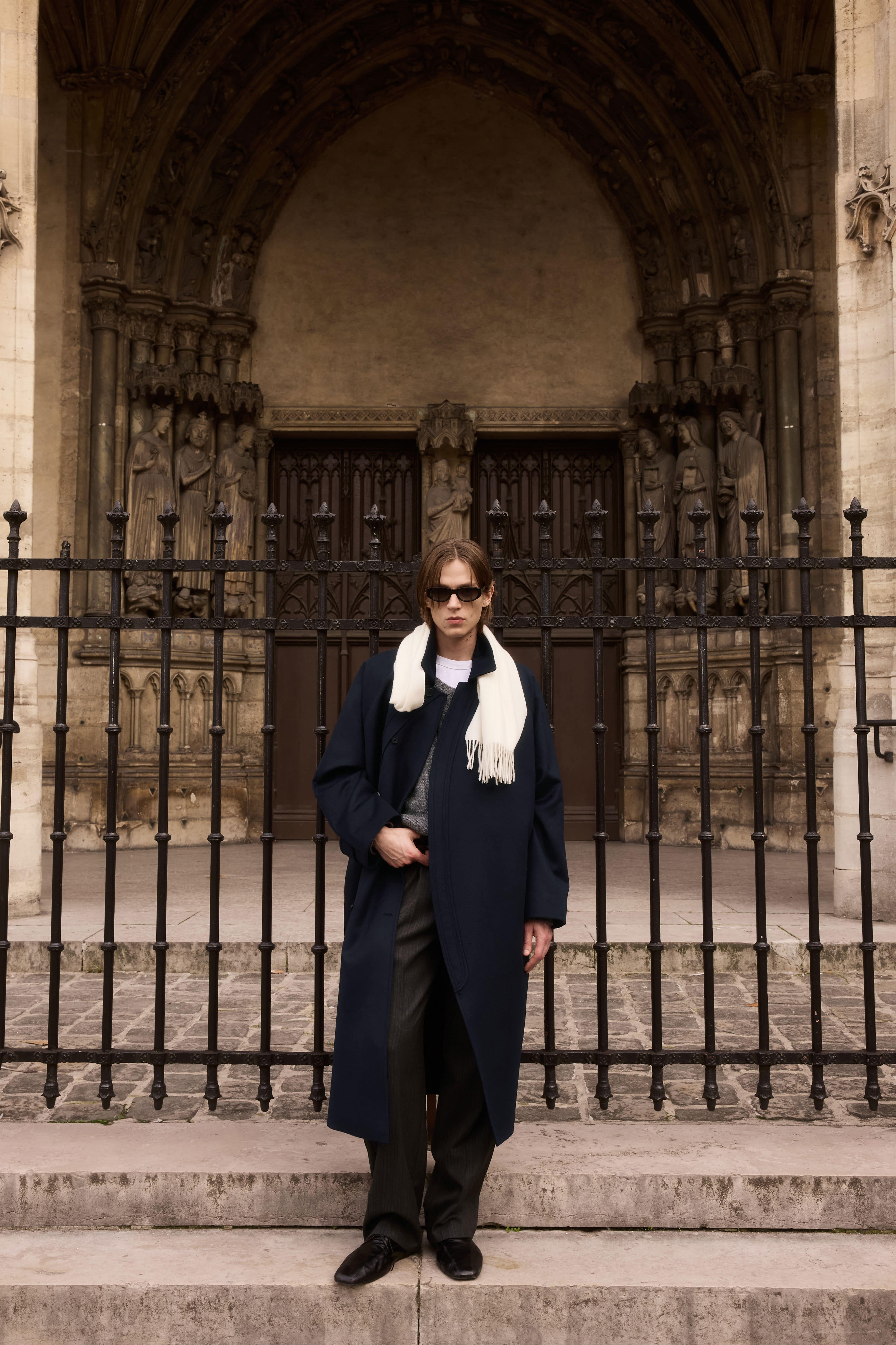 STU - Curved Double Line Mac Coat In Cashmere (Navy) product image 13 | TRAB K-Fashion Australia