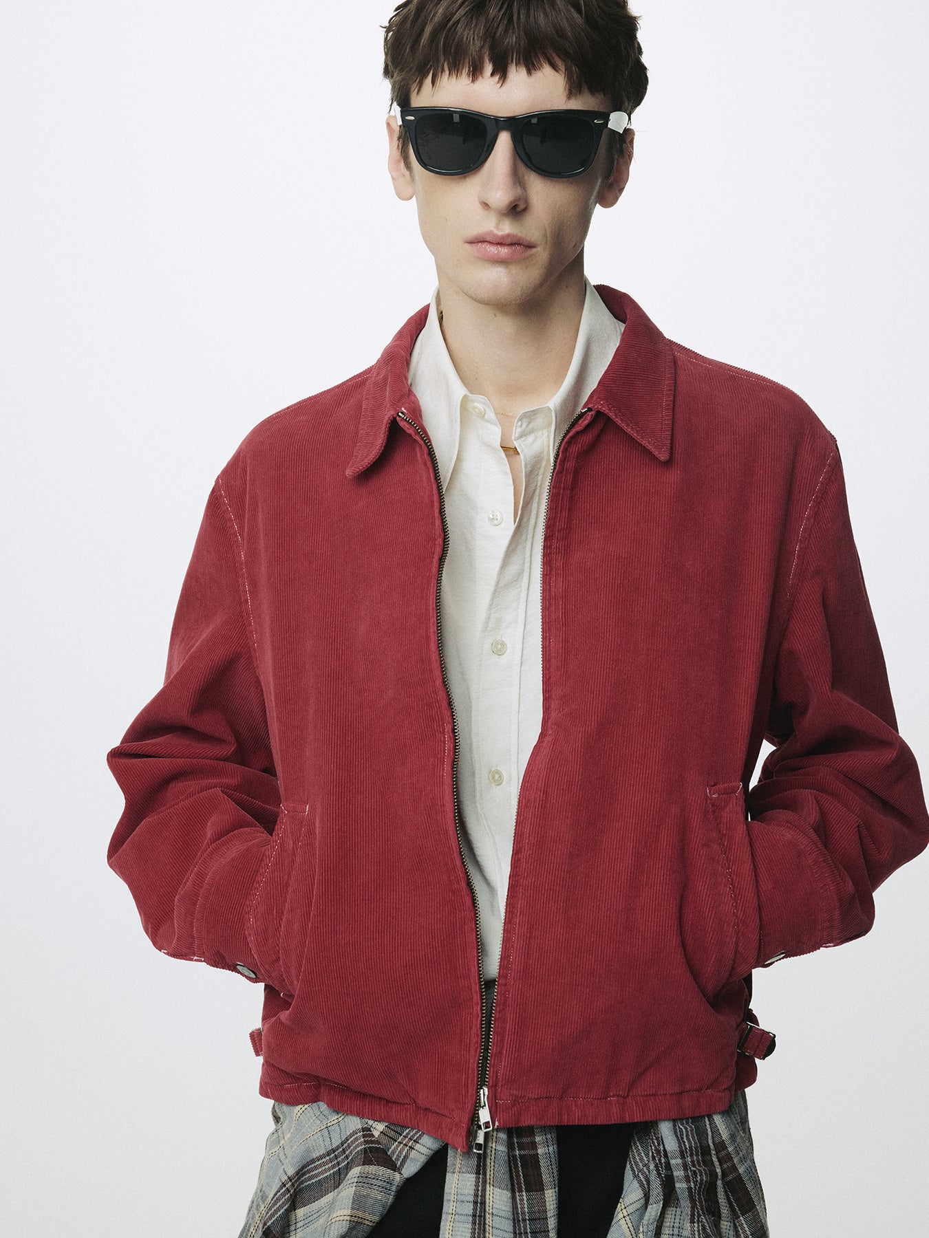 Tonywack - Garment Dyed Corduroy Zip Jacket (Faded Red) product image 4 | TRAB K-Fashion Australia