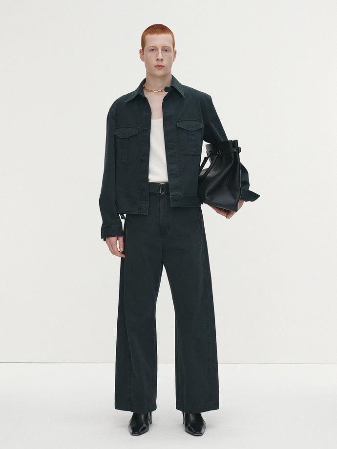 Tonywack - Garment-Dyed Cotton Belted Pants (Anthracite) product image 1 | TRAB K-Fashion Australia