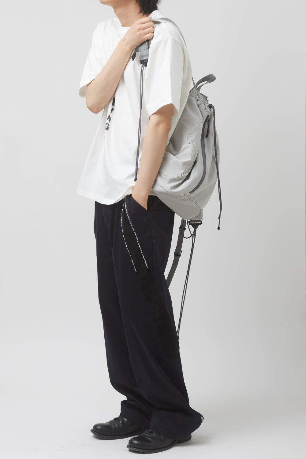 Hatchingroom - String Backpack Nylon Light (Grey) product image 13 | TRAB K-Fashion Australia