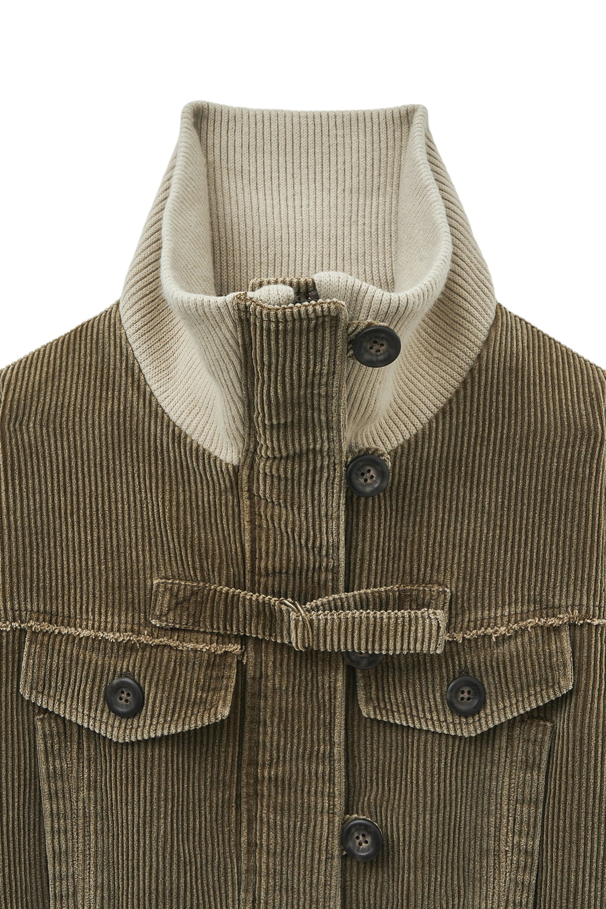 Matin Kim - Washed Corduroy Bomber Jumper (Khaki) product image 4 | TRAB K-Fashion Australia